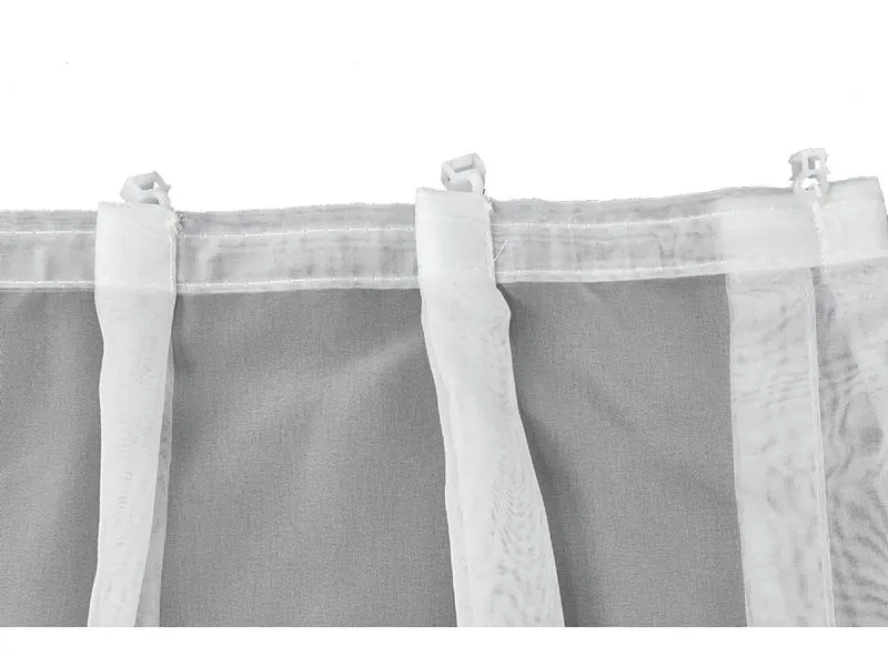 Hubatka Tagvorhang Volie mit Gleitern 200 cm x 240 cm, Weiss