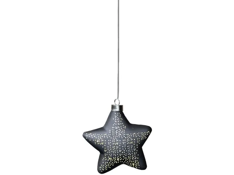 Dameco LED Hänger Stern Glas, 4.8 cm x 12 cm x 12 cm