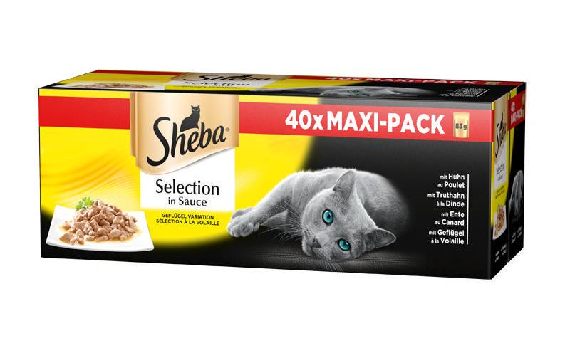 Sheba Nassfutter Sélection in Sauce Geflügel Variation 40 x 85 g Sheba Nassfutter Sélection in Sauce Geflügel Variation 40 x 85 g