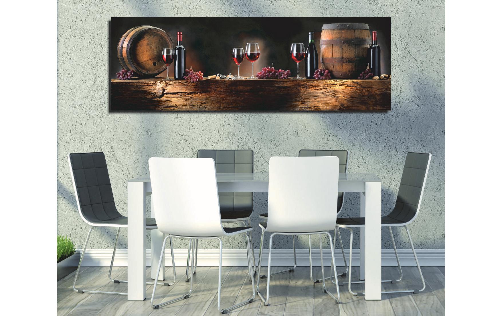 Wallxpert Bild Wein 30 x 80 cm