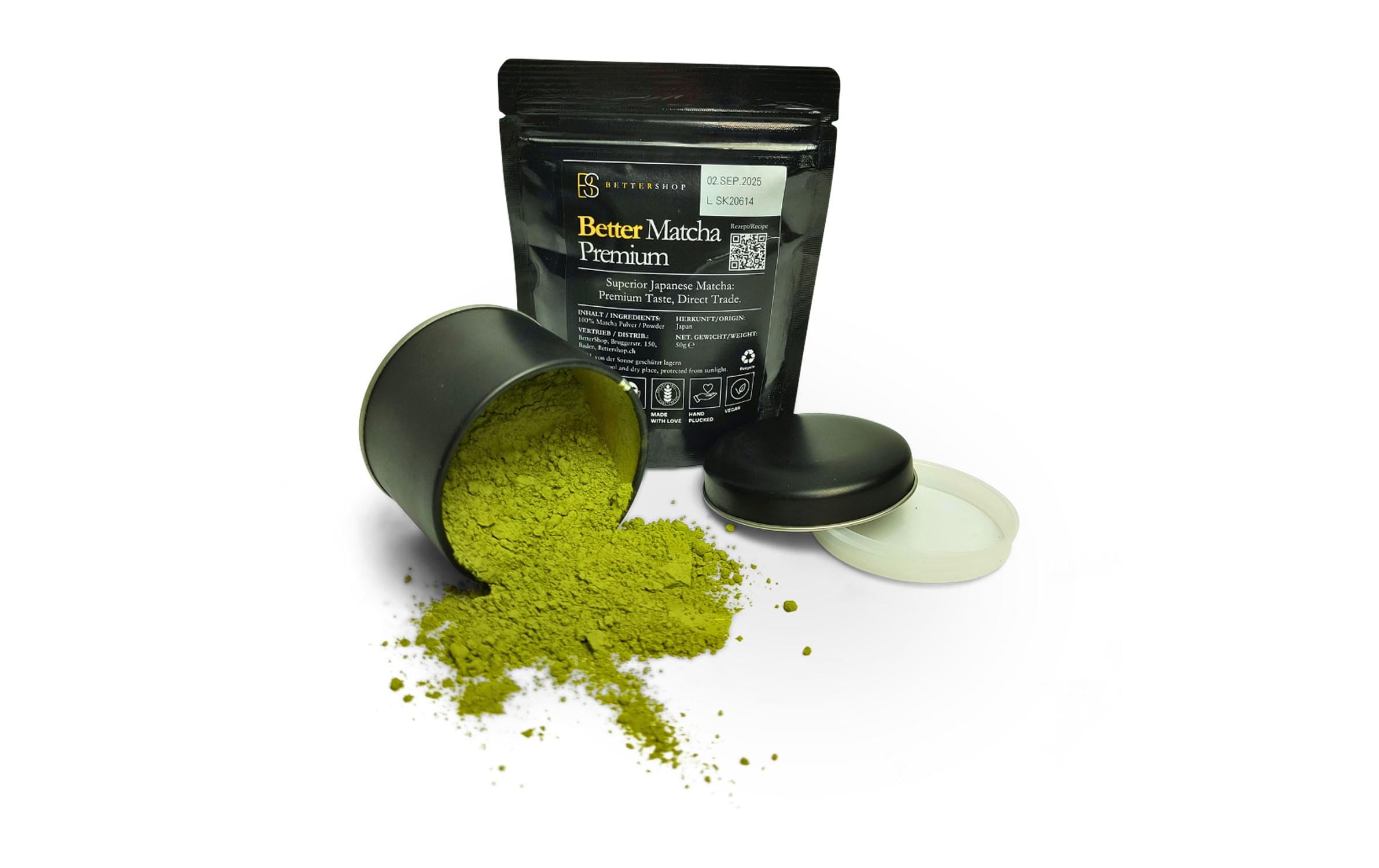 BetterMatcha Bio Matcha und Aromadose Premium Set, 150 Stück BetterMatcha Bio Matcha und Aromadose Premium Set, 150 Stück