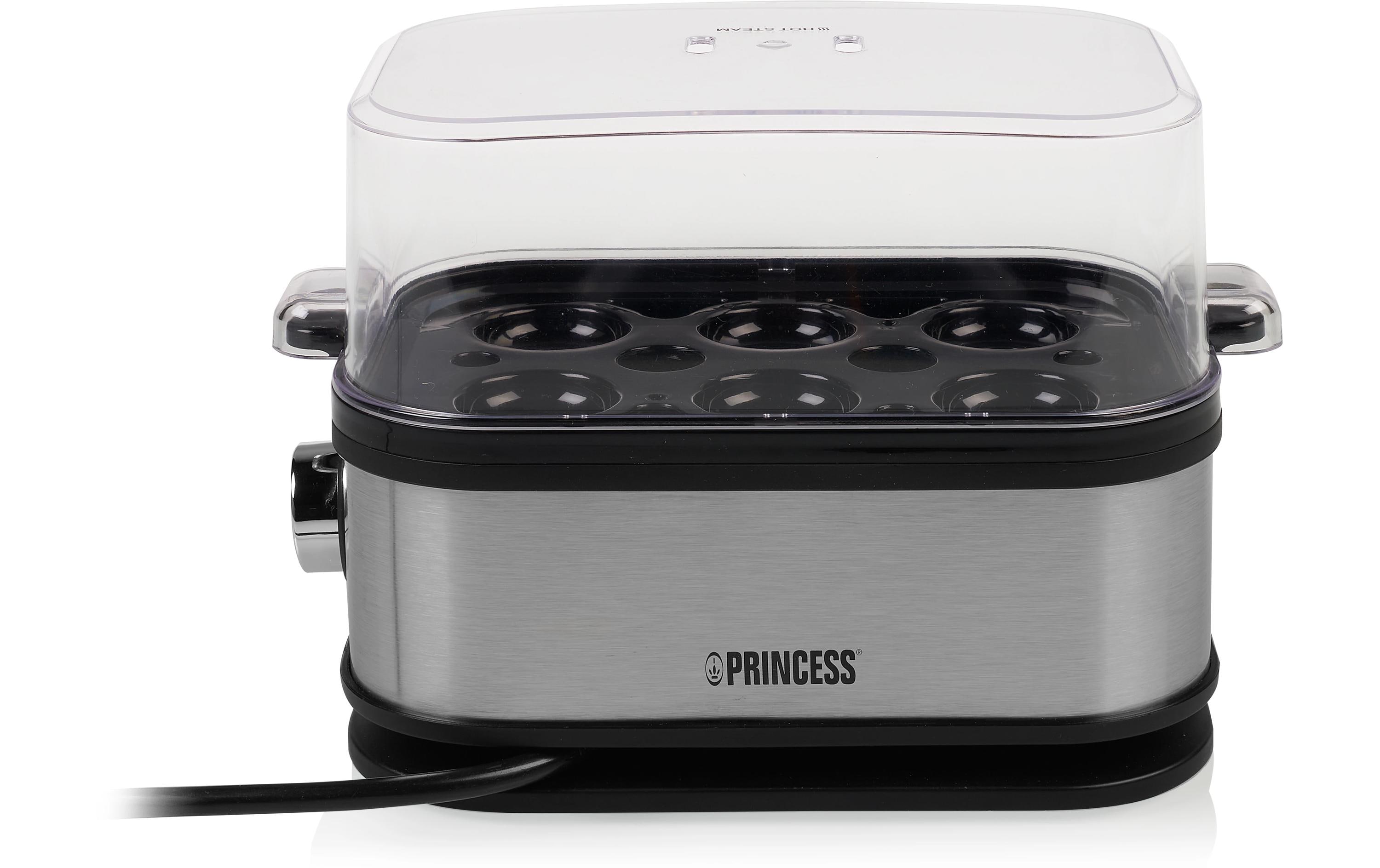 Princess Eierkocher 262046 6 Eier, Schwarz/Silber