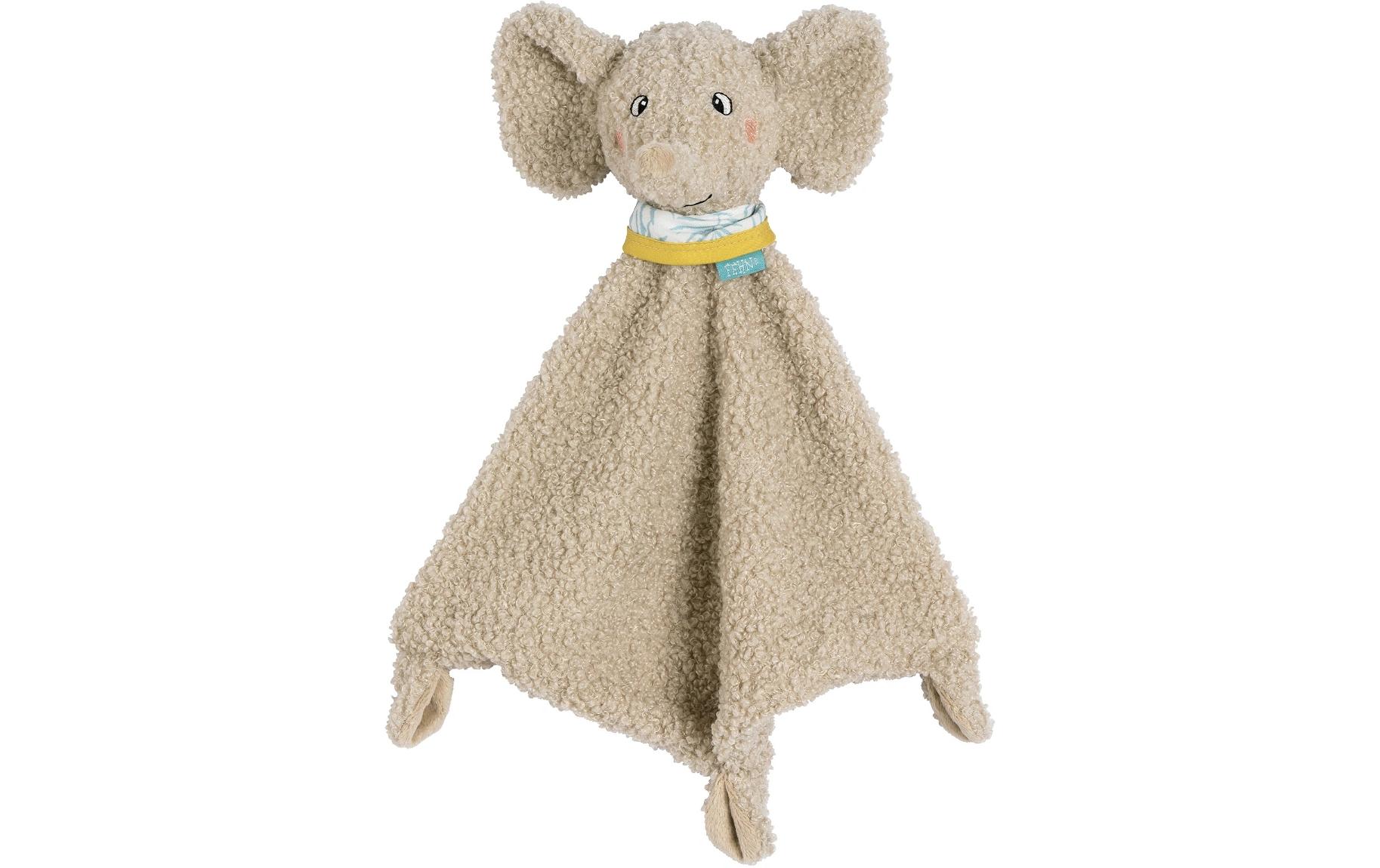 fehn Schmusetuch Elefant, Beige, 33 cm