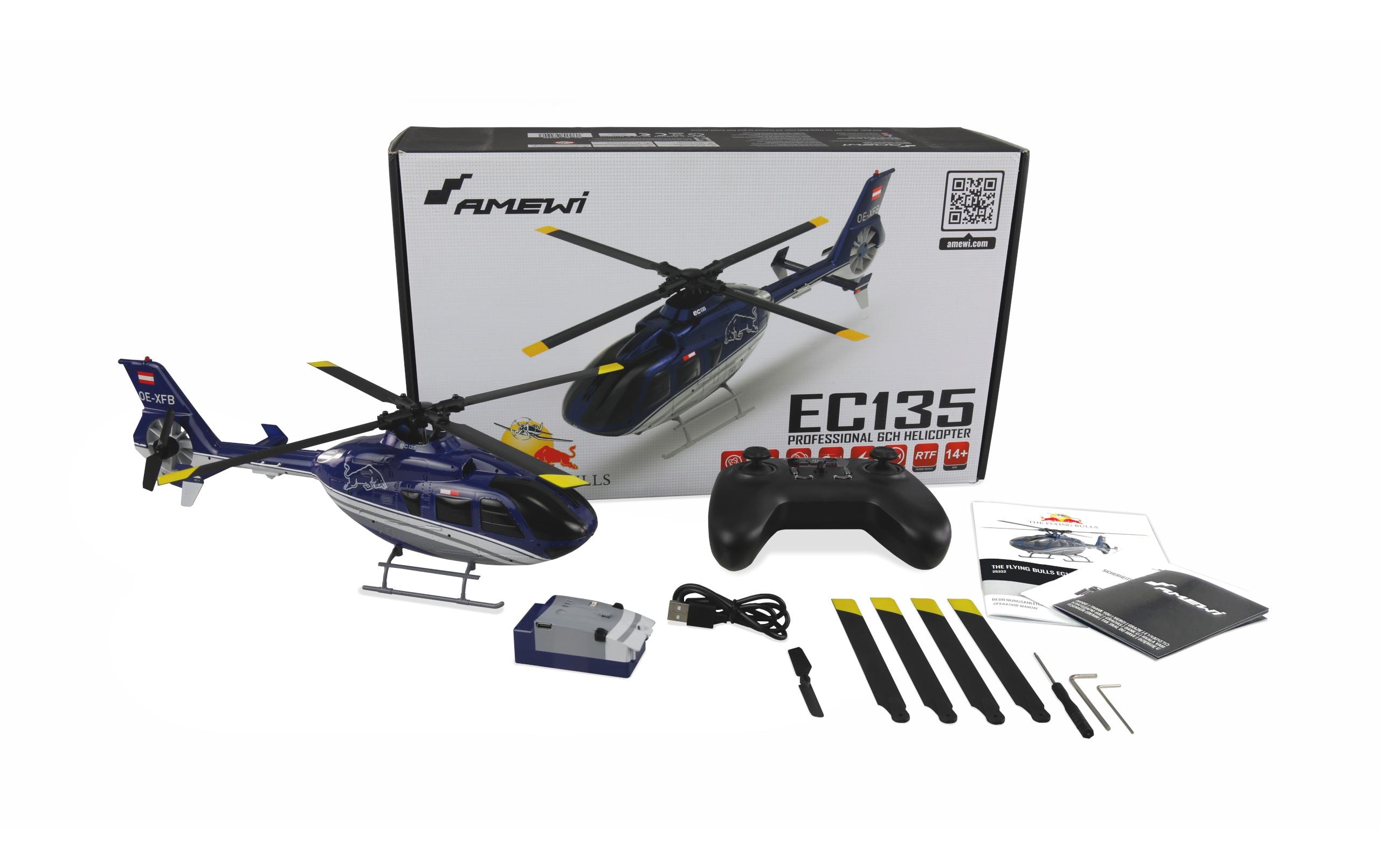 Amewi Helikopter EC135 Pro the Flying Bulls Brushless CP RTF Amewi Helikopter EC135 Pro the Flying Bulls Brushless CP RTF