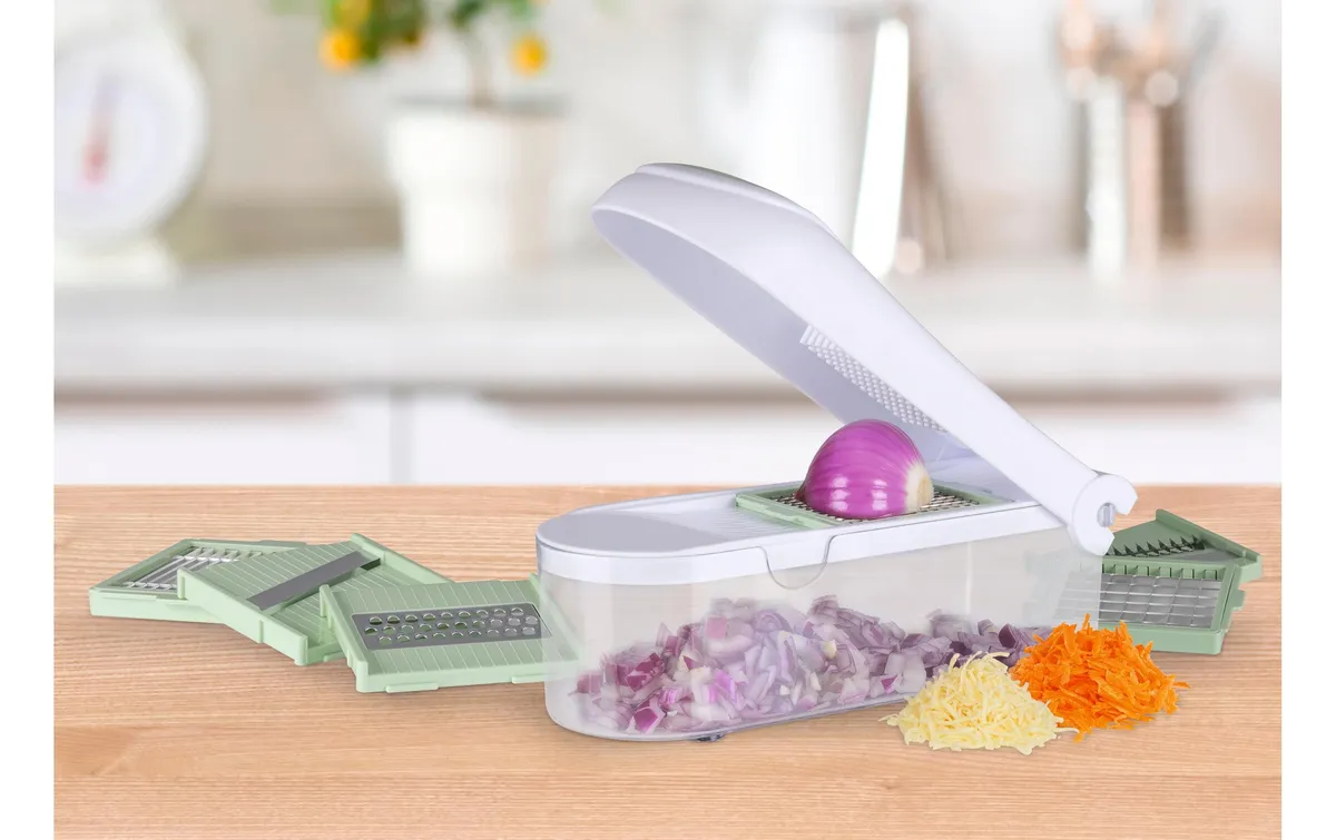 GOURMETmaxx Gemüseschneider Grün/Weiss