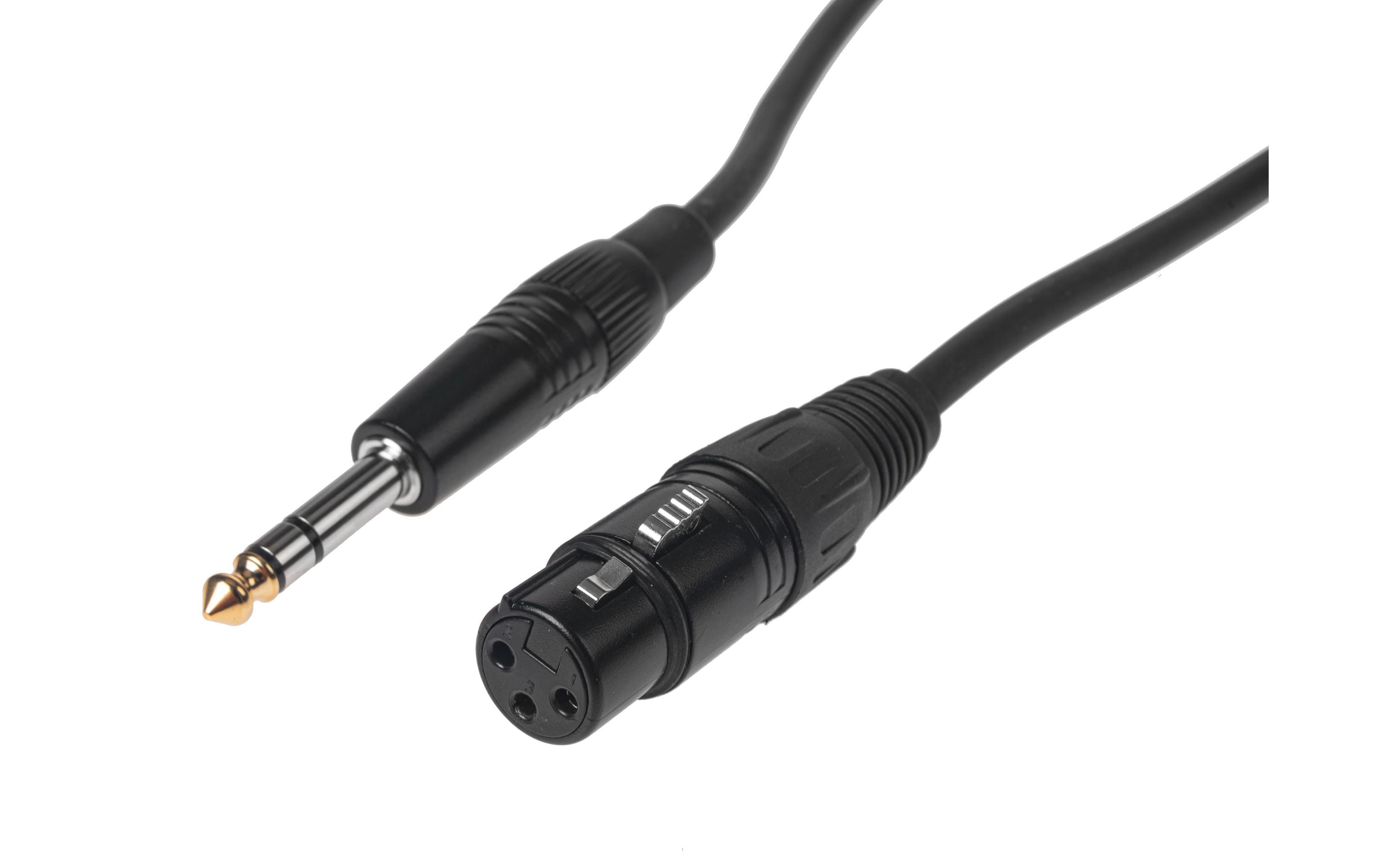 Bemero XLR-Kabel XLRf - 6.3 Klinken symmetrisch 3 m, Schwarz