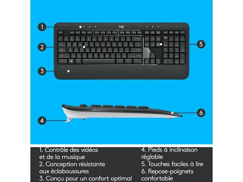 Logitech Tastatur-Maus-Set MK540 Advanced US-Layout, für Windows Logitech Tastatur-Maus-Set MK540 Advanced US-Layout, für Windows