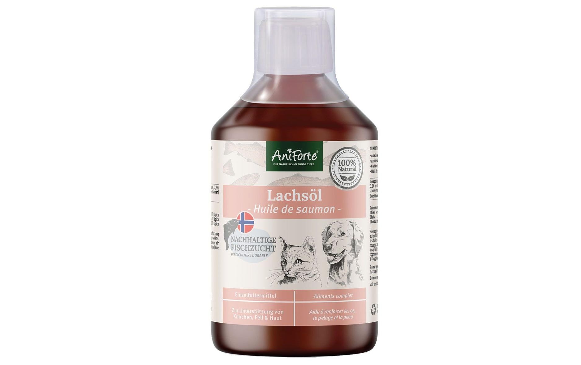 AniForte Hunde-Nahrungsergänzung Lachsöl, 500 ml AniForte Hunde-Nahrungsergänzung Lachsöl, 500 ml
