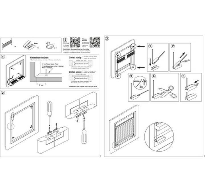 Gardinia Plissée Concept Thermo, Weiss, 40 x 130 cm