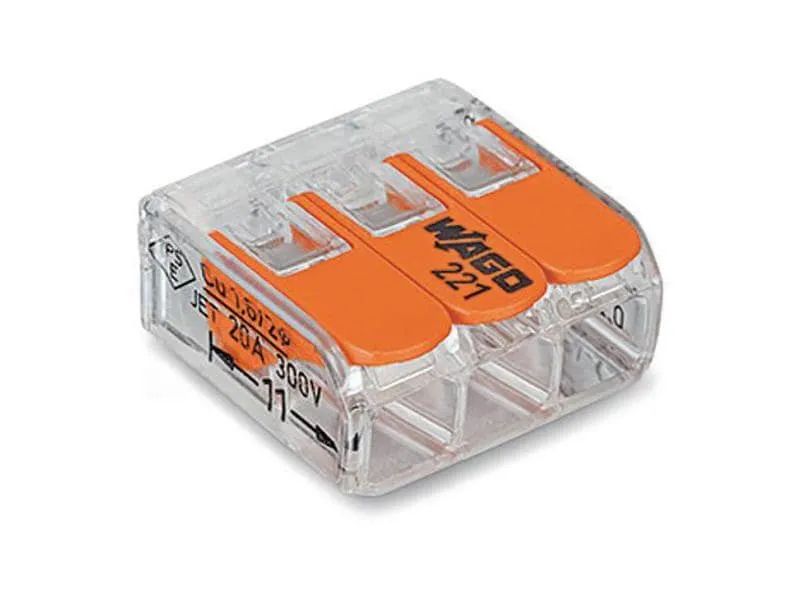 WAGO Verbindungsklemme COMPACT 3-fach, 50 Stück WAGO Verbindungsklemme COMPACT 3-fach, 50 Stück