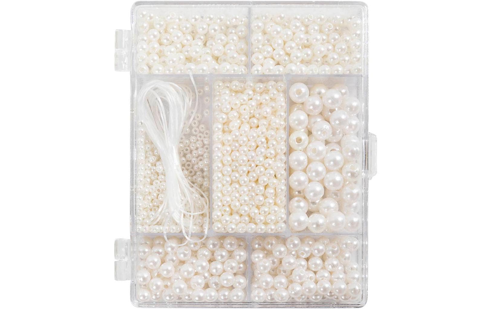 Creativ Company Kunststoffperlen 1200 Stück, Weiss Creativ Company Kunststoffperlen 1200 Stück, Weiss