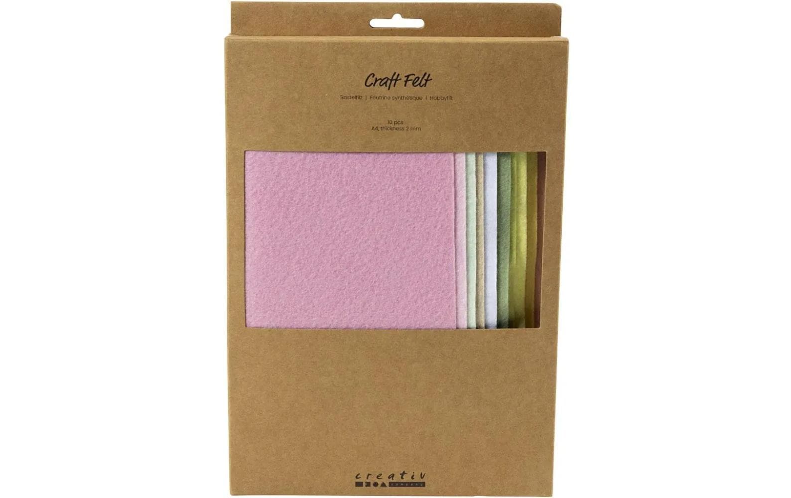 Creativ Company Bastelfilz 10 Stück, Sortiert, Pastell Creativ Company Bastelfilz 10 Stück, Sortiert, Pastell