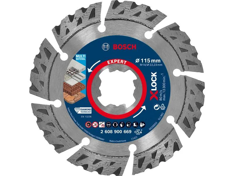 Bosch Professional Diamanttrennscheibe X-LOCK Expert MultiMaterial 115 mm Bosch Professional Diamanttrennscheibe X-LOCK Expert MultiMaterial 115 mm