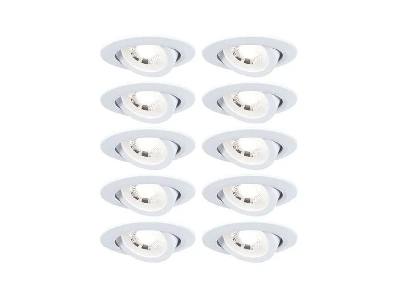 Paulmann Einbauleuchte LED 10er-Set schwenkbar rund 82 mm