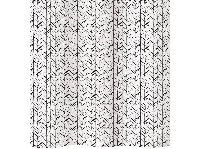 diaqua® Duschvorhang Chevron 180 x 180 cm, Schwarz/Weiss diaqua® Duschvorhang Chevron 180 x 180 cm, Schwarz/Weiss