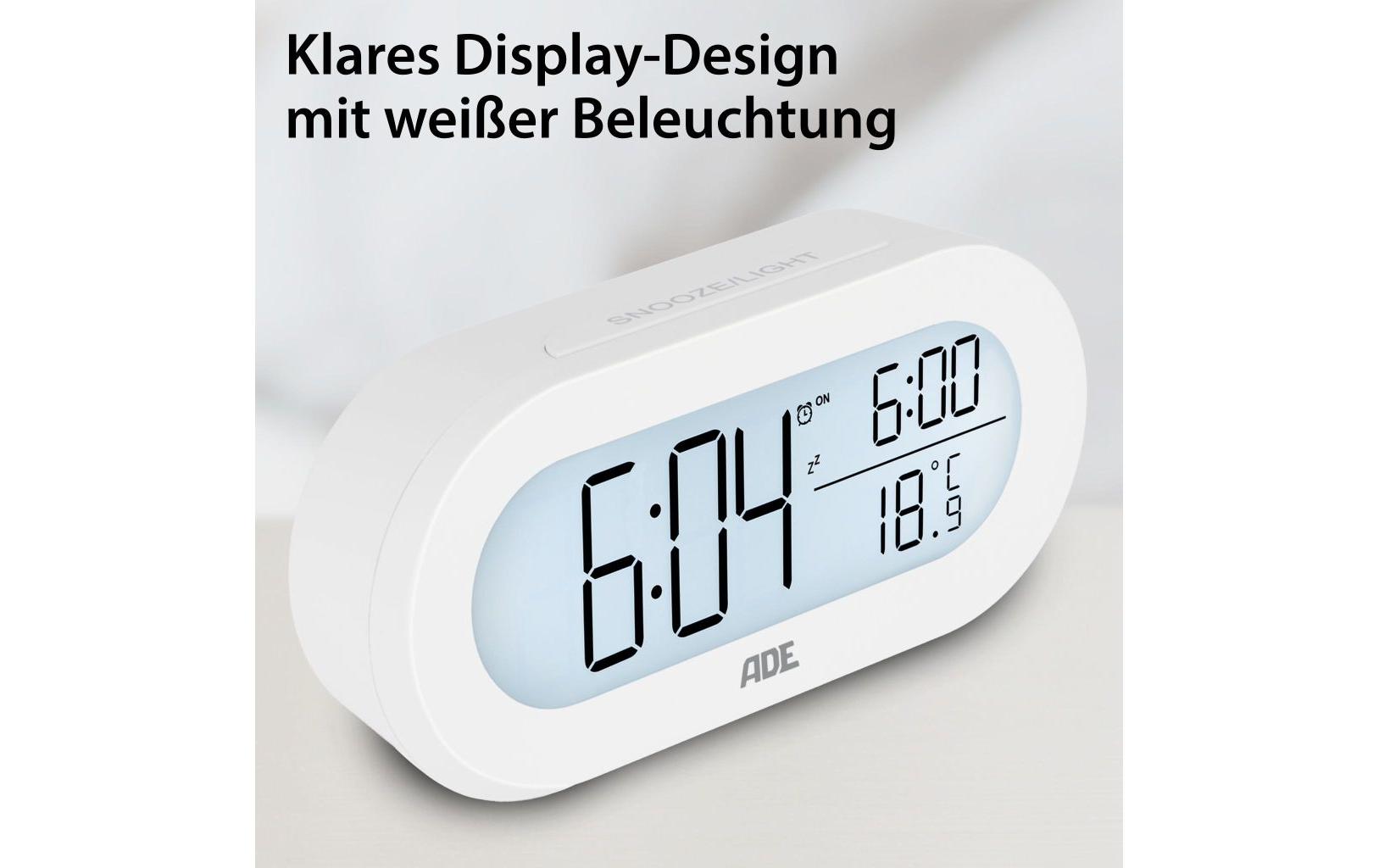 ADE Digitalwecker Weiss