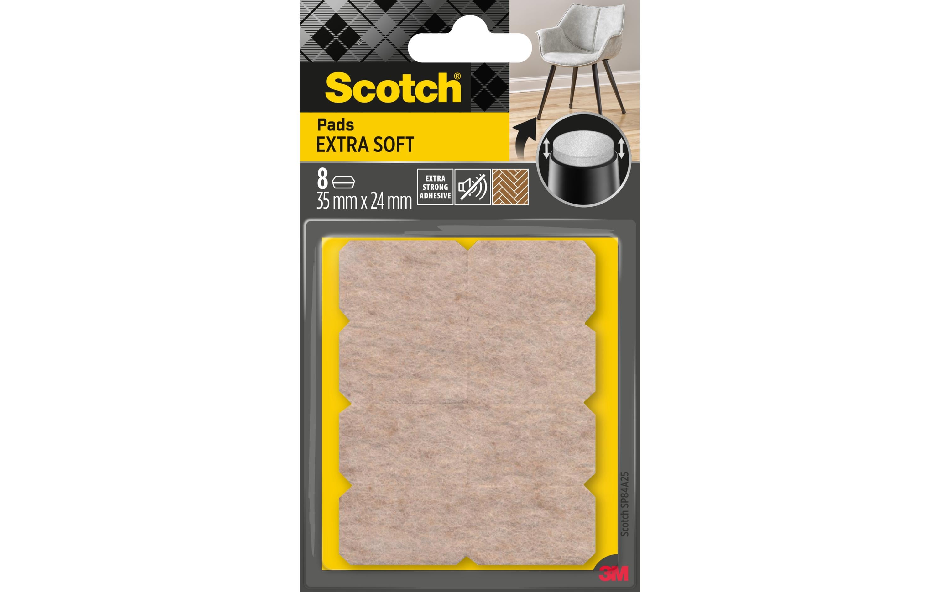 3M Filzgleiter Extra-Soft, 35 mm x 24 mm, Beige, 8er Pack 3M Filzgleiter Extra-Soft, 35 mm x 24 mm, Beige, 8er Pack