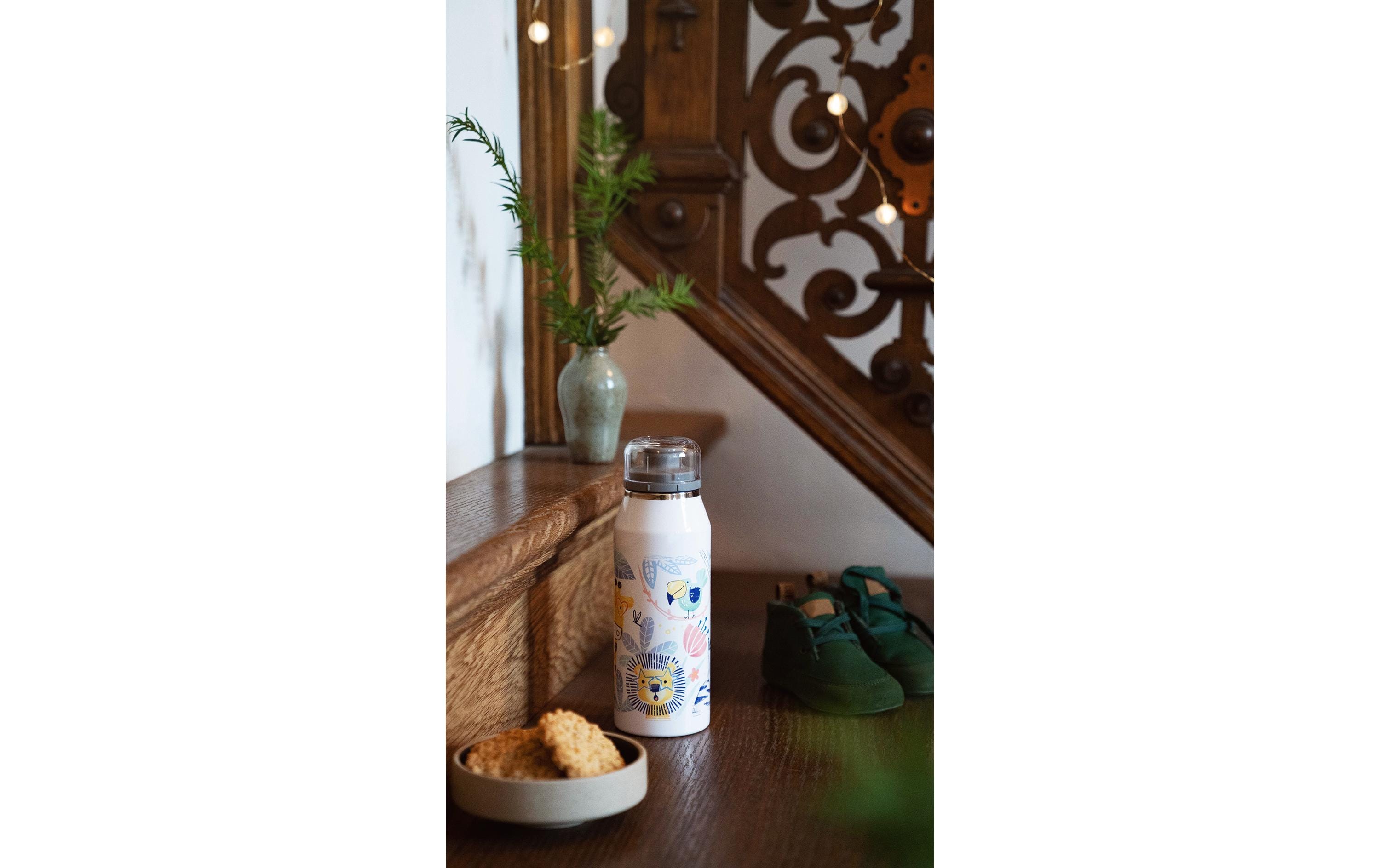 Alfi Thermosflasche Kids Crazy Jungle 350 ml, Weiss