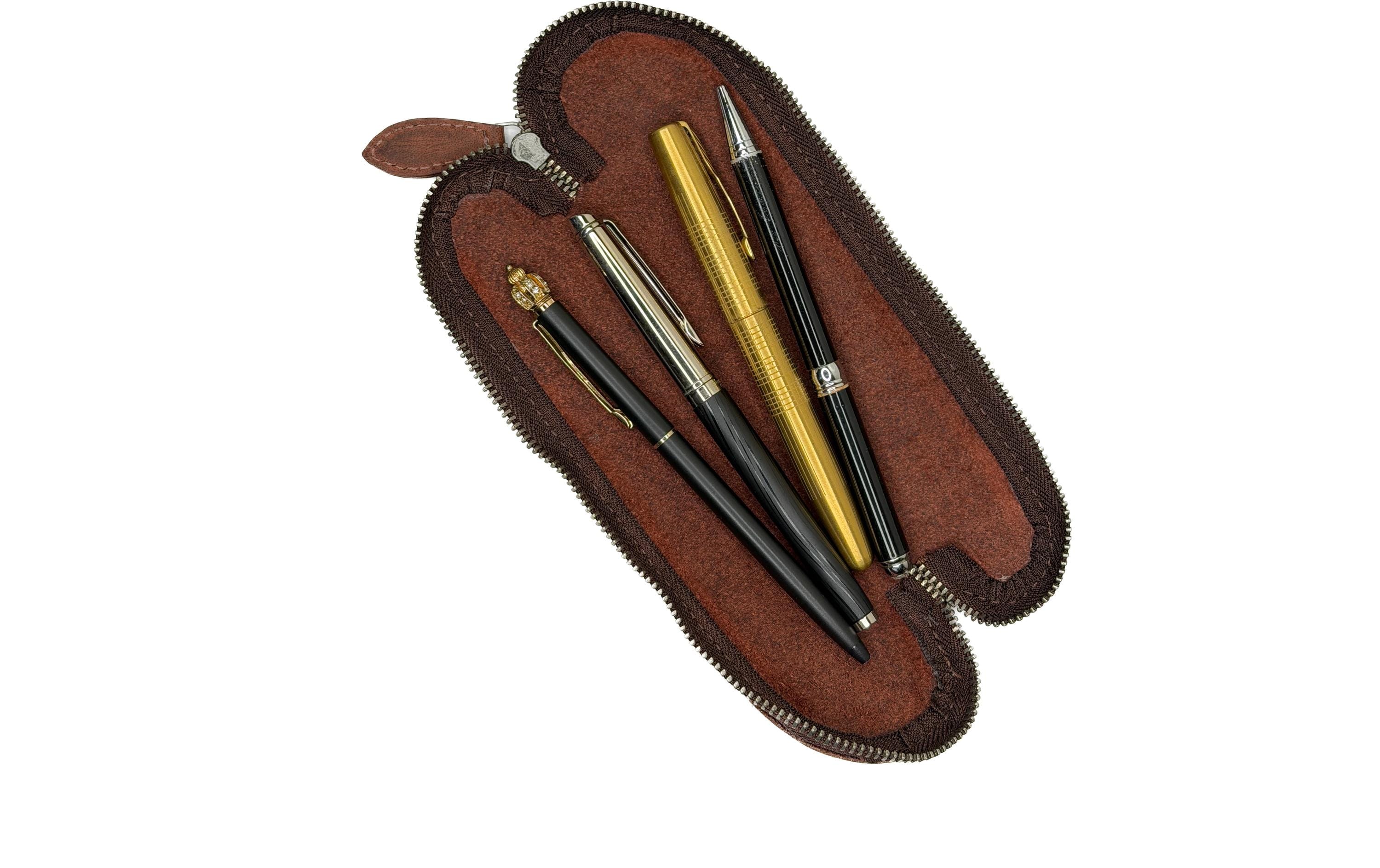 Alpenleder Stifteetui Drahdi, Leder, Burgunder