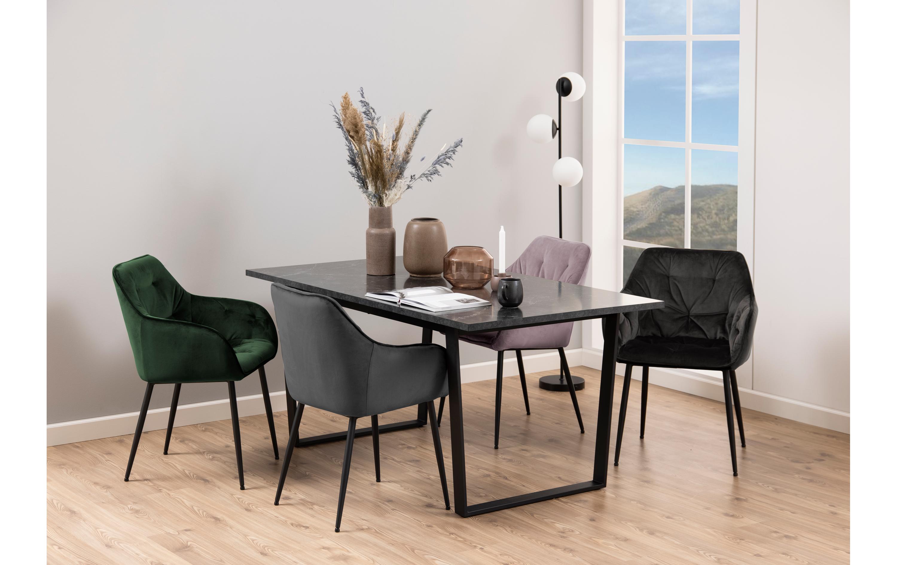 AC Design Stuhl Brooke, 2 Stück Graubraun