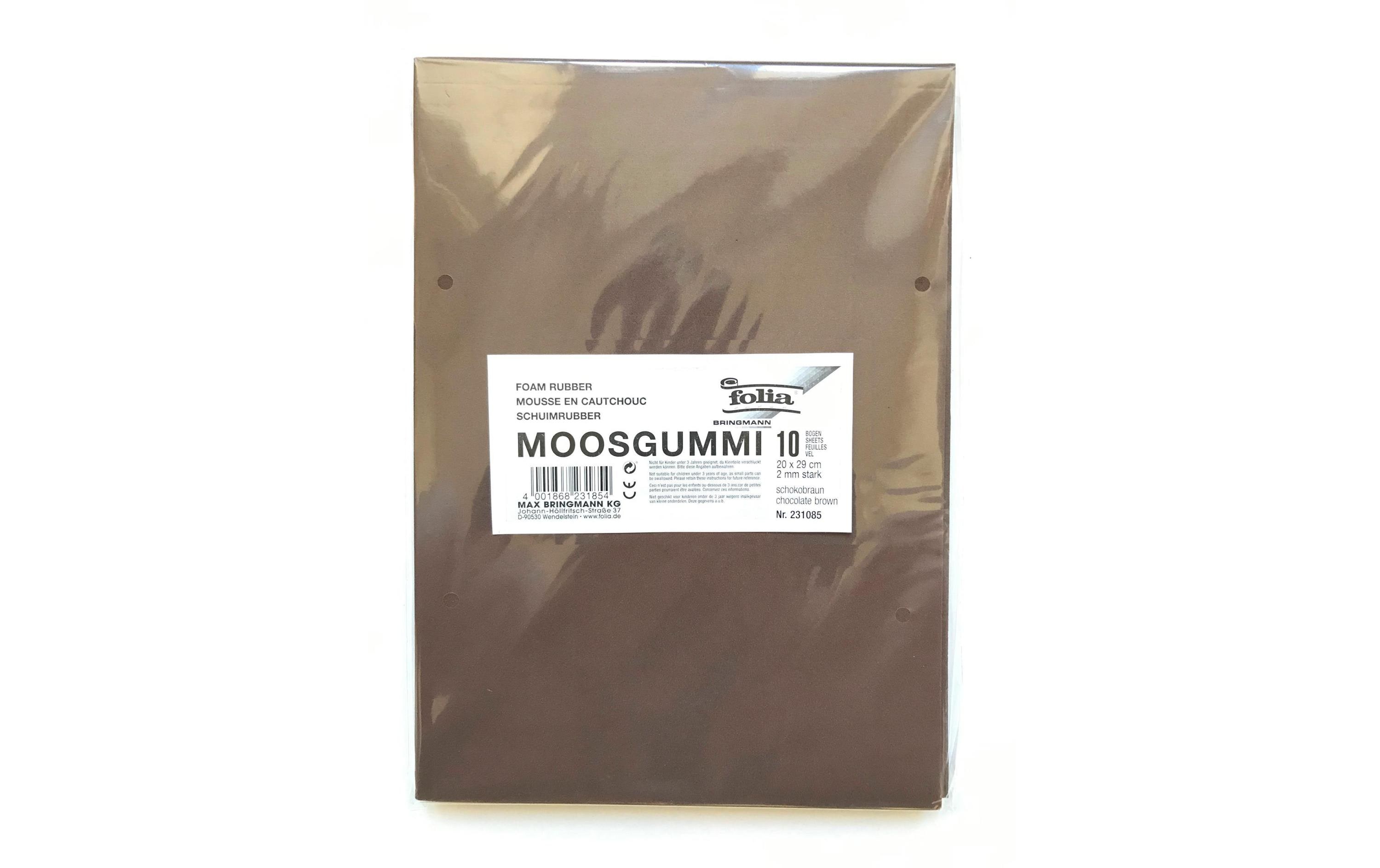 Folia Moosgummi-Set 10 Stück, Braun