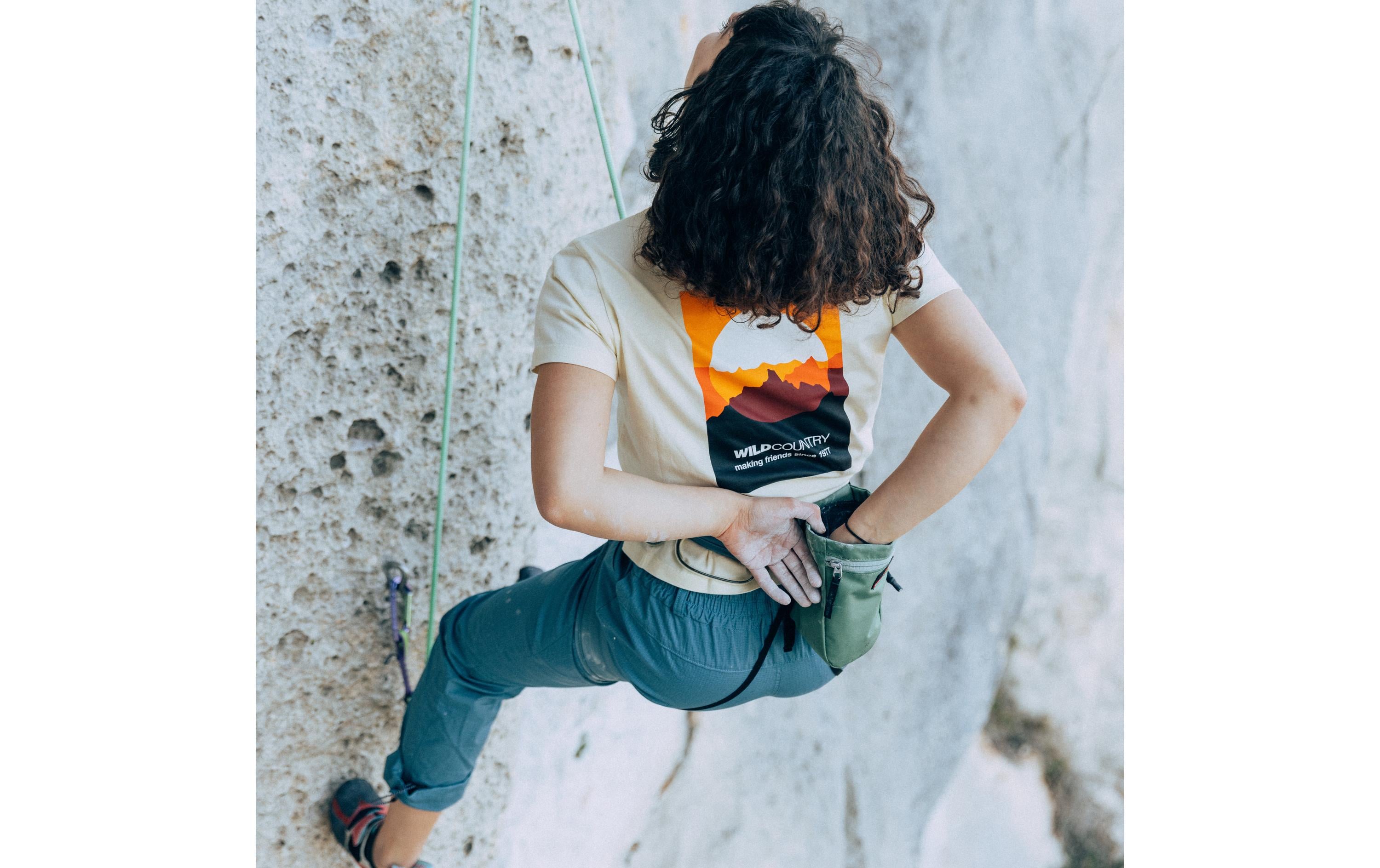 Wild Country Chalk Bag Flow Green Ivy