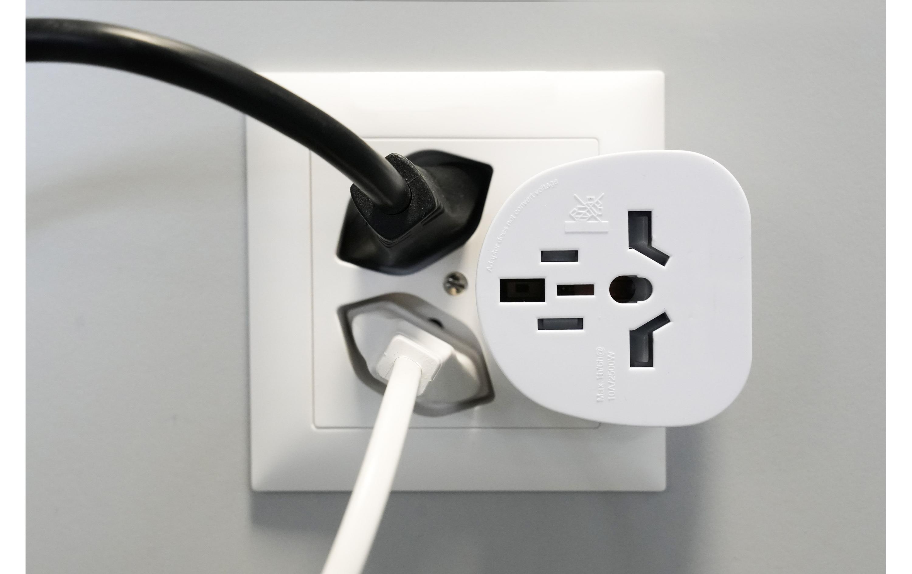 FURBER.power Reiseadapter Welt – CH, Schwarz