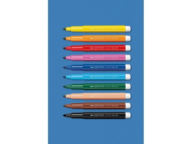 Caran d'Ache Fasermaler Swisscolor Maxi Mehrfarbig