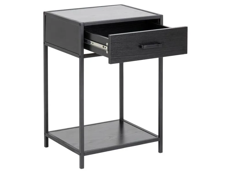 AC Design Nachttisch Seaford 42 x 35 x 63 cm, Schwarz AC Design Nachttisch Seaford 42 x 35 x 63 cm, Schwarz