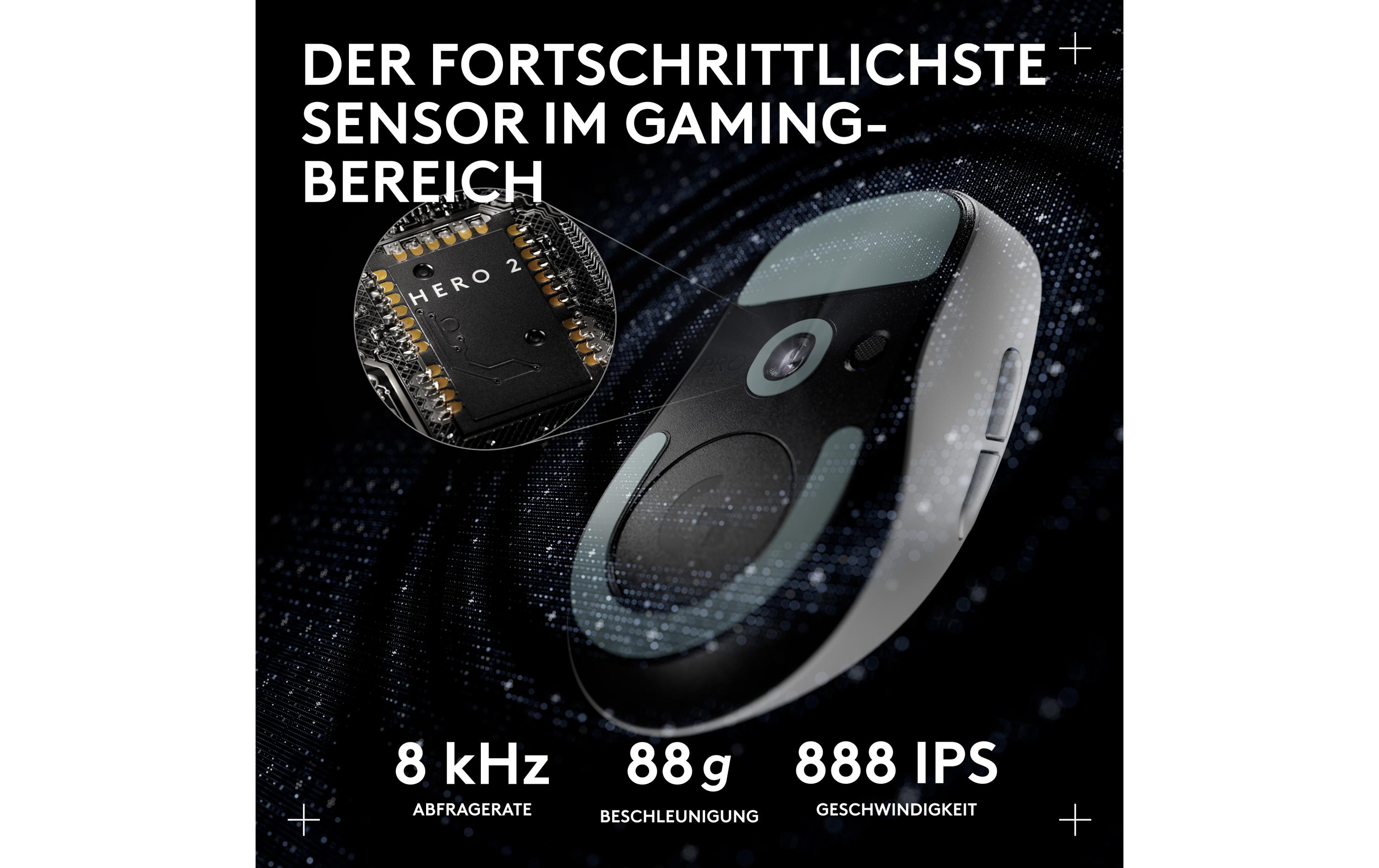 Logitech Gaming-Maus Pro X Superlight Dex Weiss