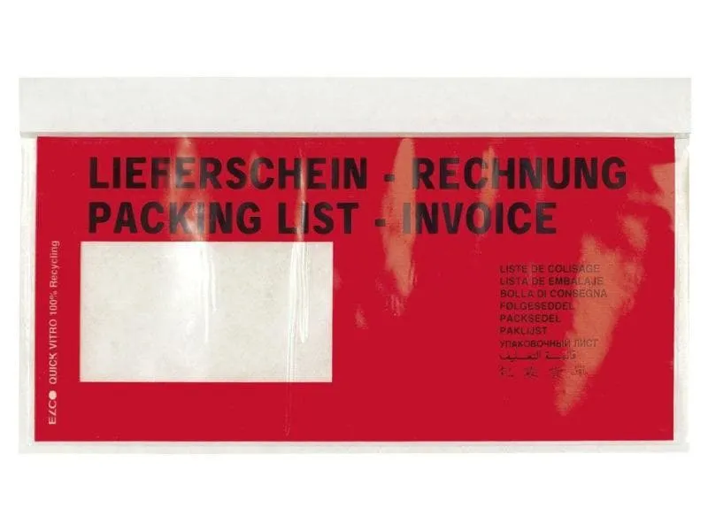 ELCO Dokumententasche Quick Vitro C6/5 Fenster links, 250 Stück