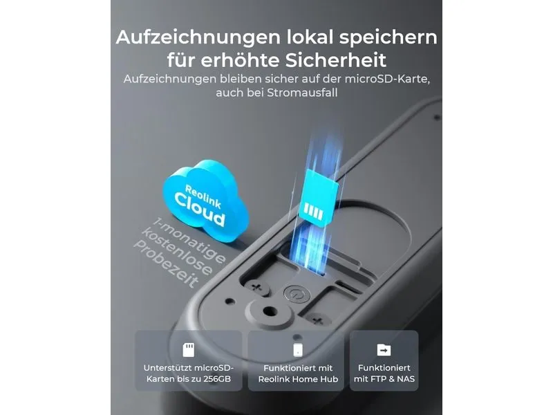 Reolink IP Türstation D340B 2K+ Battery Doorbell Chime + 64 GB SD Reolink IP Türstation D340B 2K+ Battery Doorbell Chime + 64 GB SD
