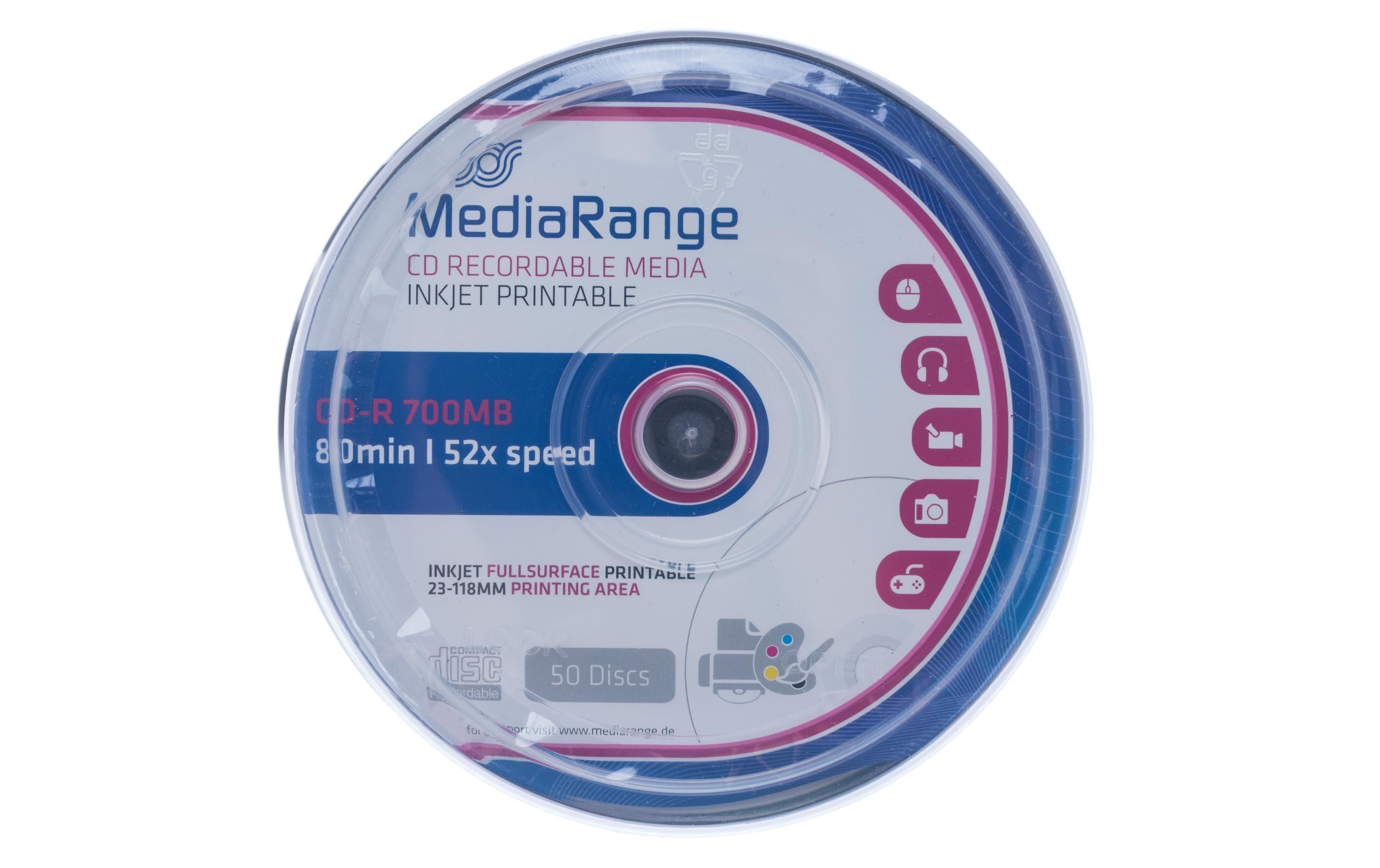 MediaRange CD-R Medien 700 MB, Spindel (50 Stück)