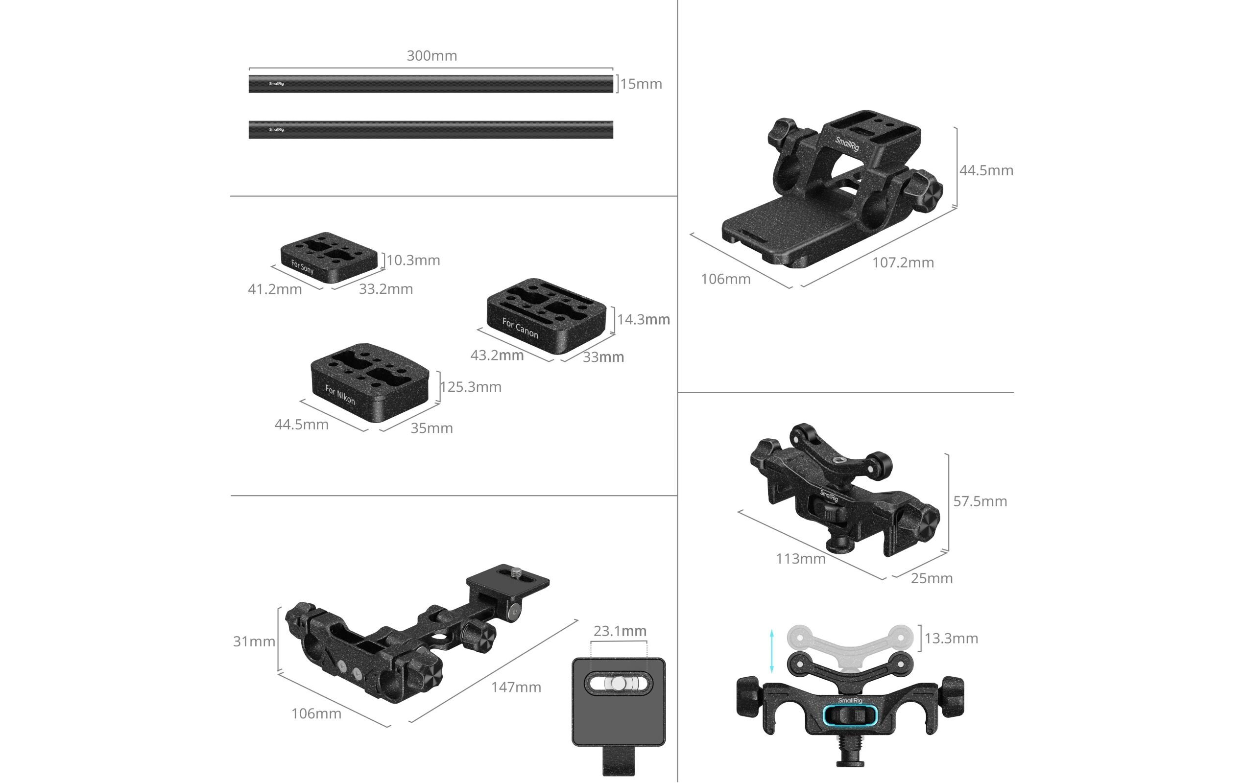 Smallrig Kit für Tierfotografie Touch & Go Plate S