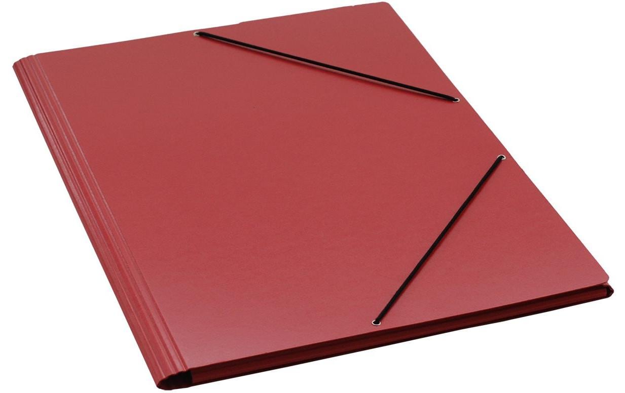 EROLA Gummibandmappe A3 Pressspan Rot