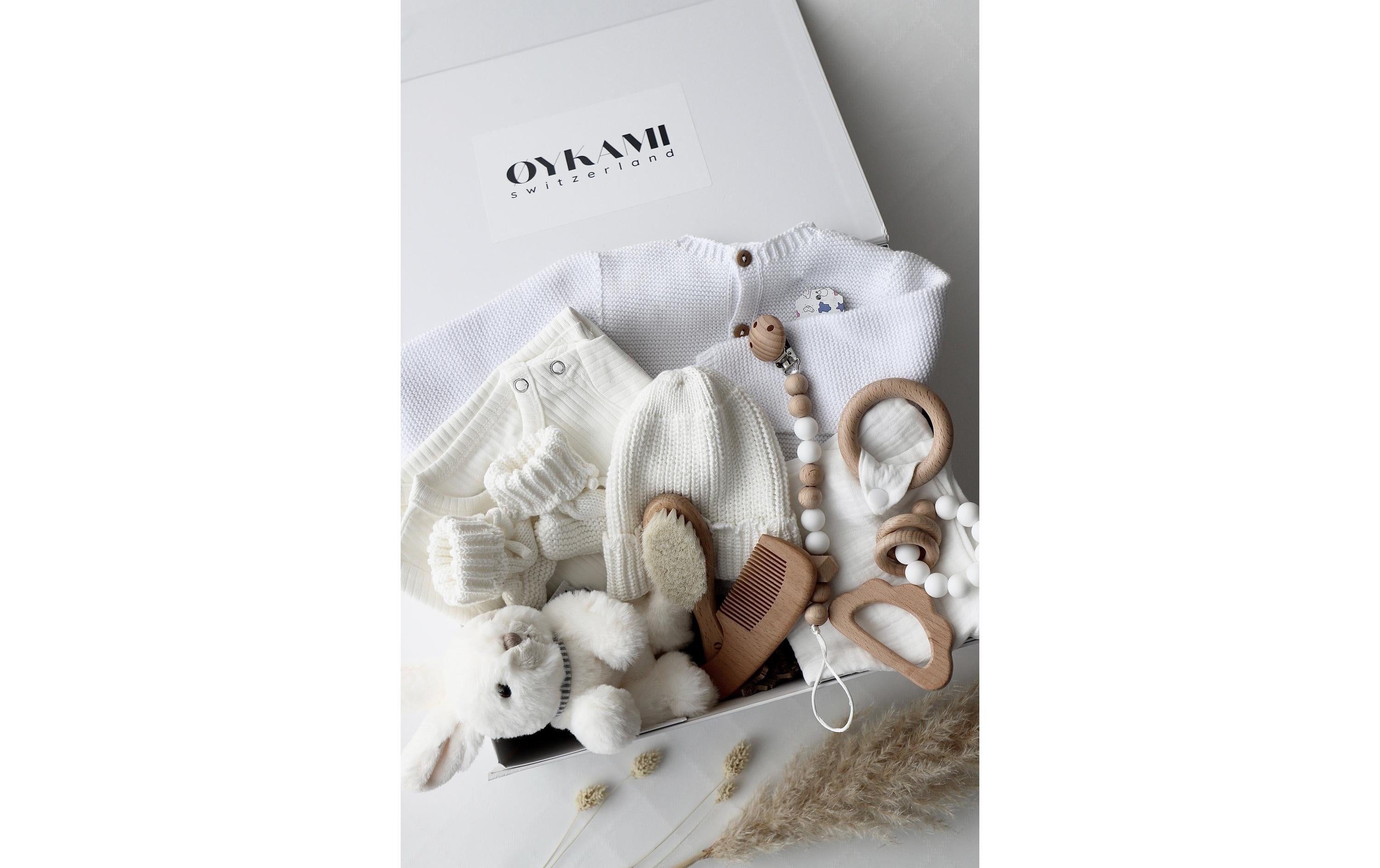 Oykami Baby Geschenkbox Weiss Verona Hase Weiss