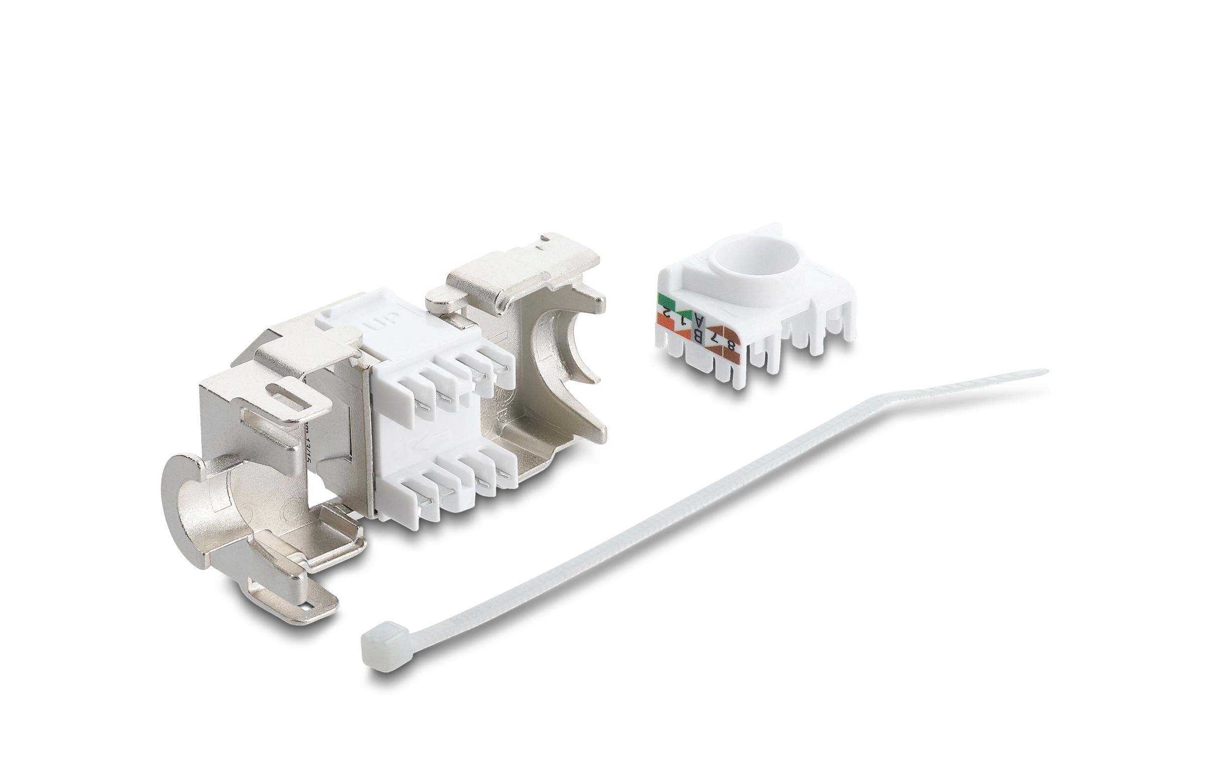 Delock Keystone-Modul RJ45 Buchse zu LSA Cat.6A 45° gewinkelt
