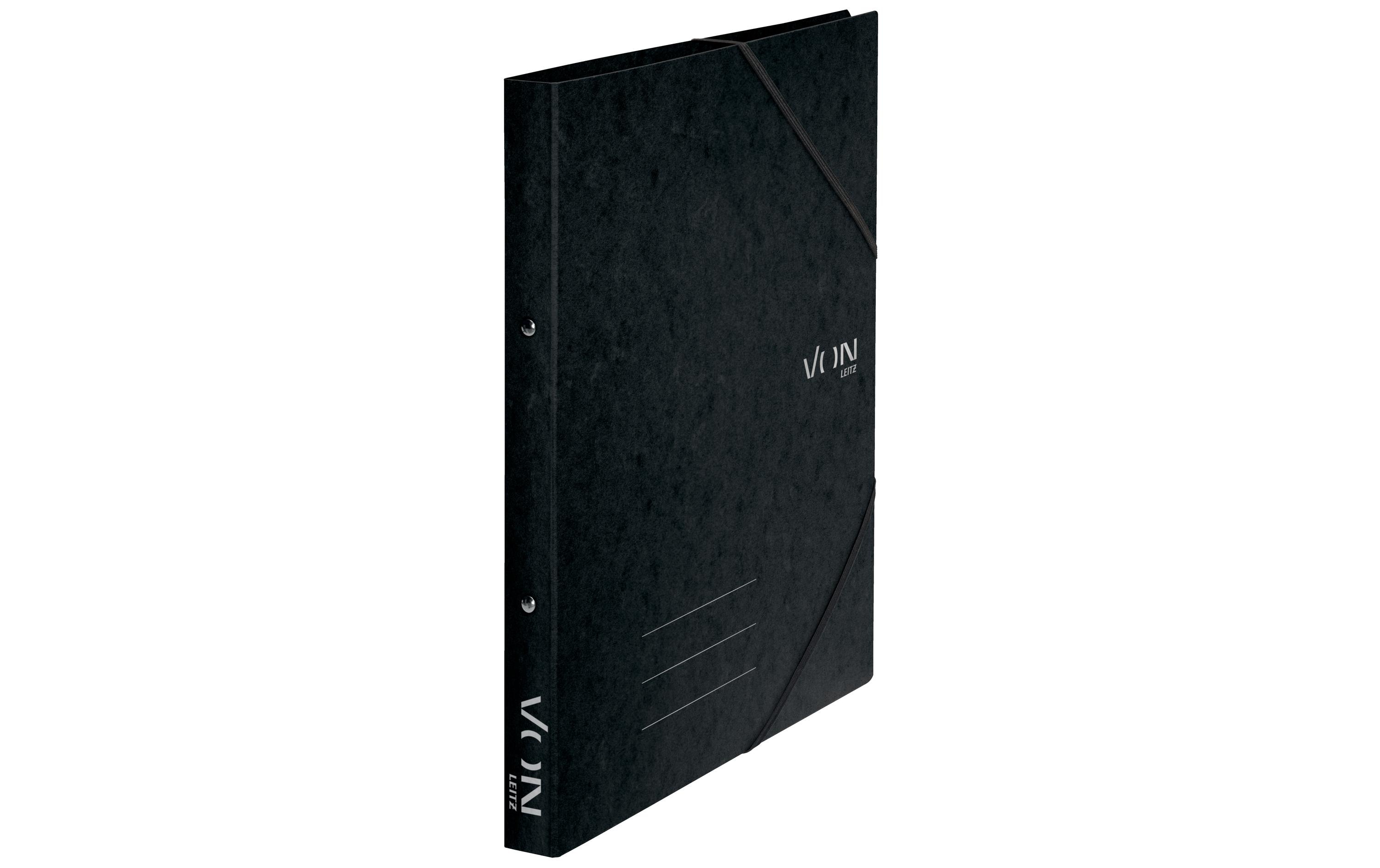 VON Ringbuch mit elastischen Eckbändern, 2.5 cm, Schwarz