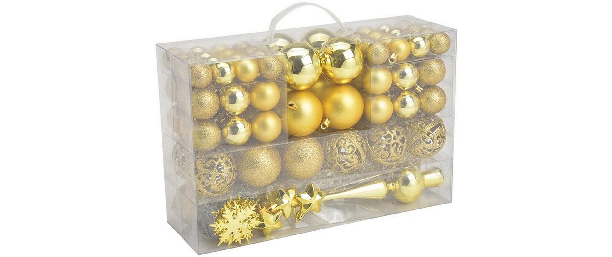 G. Wurm Weihnachtskugel 111-er Set, Gold