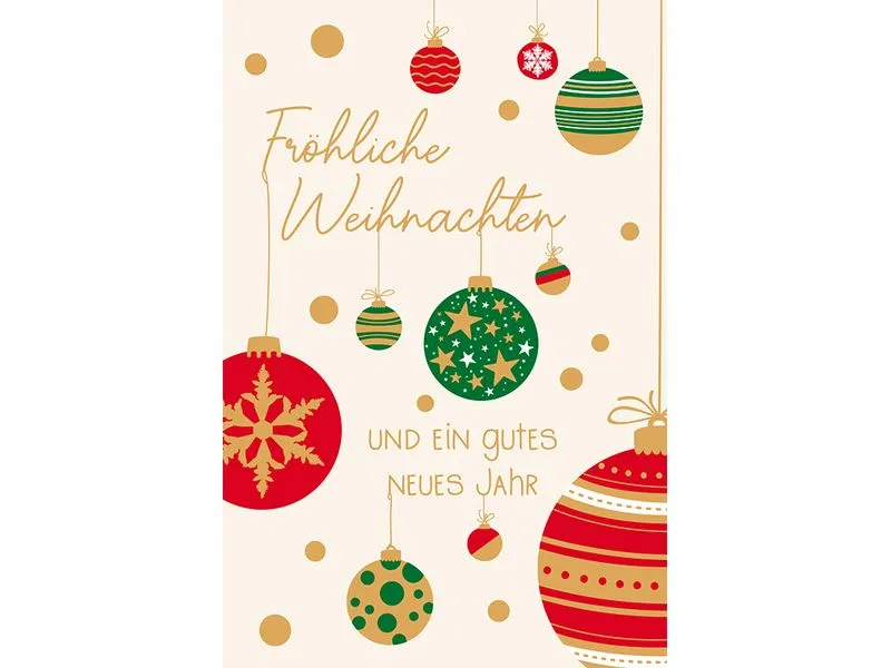 ABC Weihnachtskarten-Set A6, 6 Stück