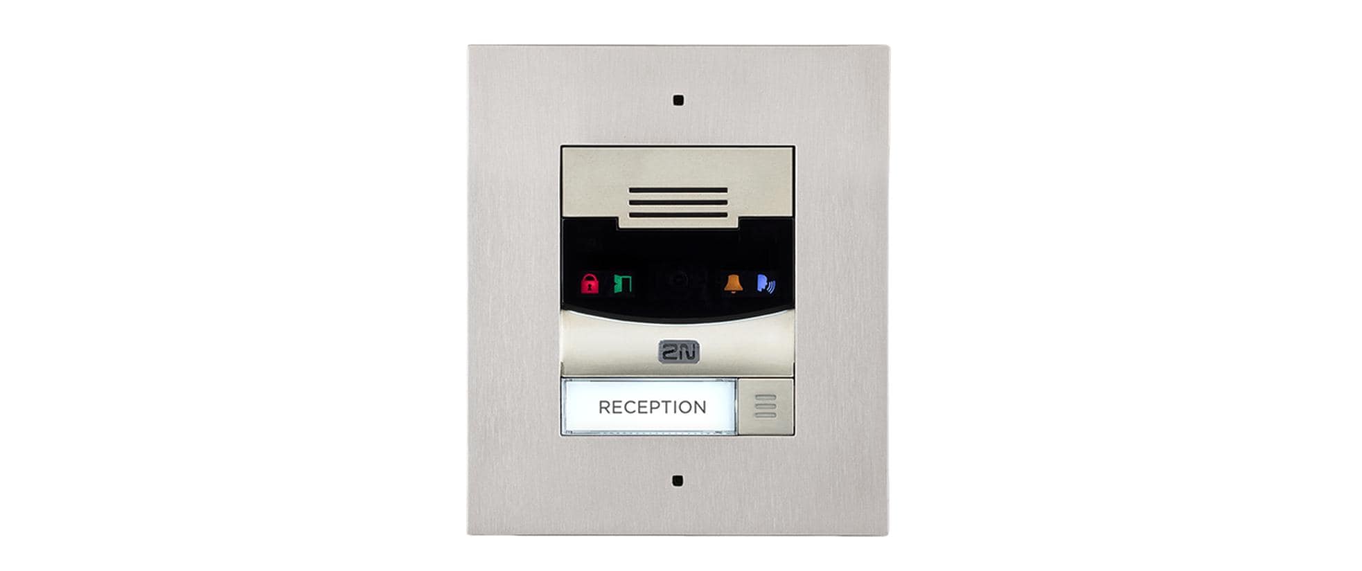 2N IP Türstation IP Solo ohne Kamera, Wandeinbau, silber