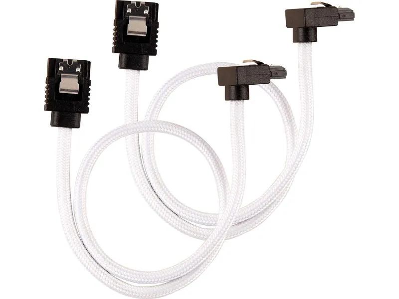 Corsair SATA3-Kabel Premium Set Weiss 30 cm gewinkelt
