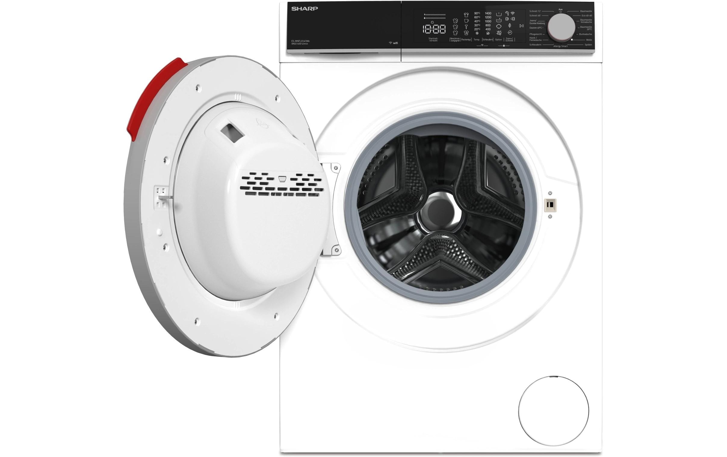 Sharp Waschmaschine ES-MNFL814CWA-CH Links Sharp Waschmaschine ES-MNFL814CWA-CH Links