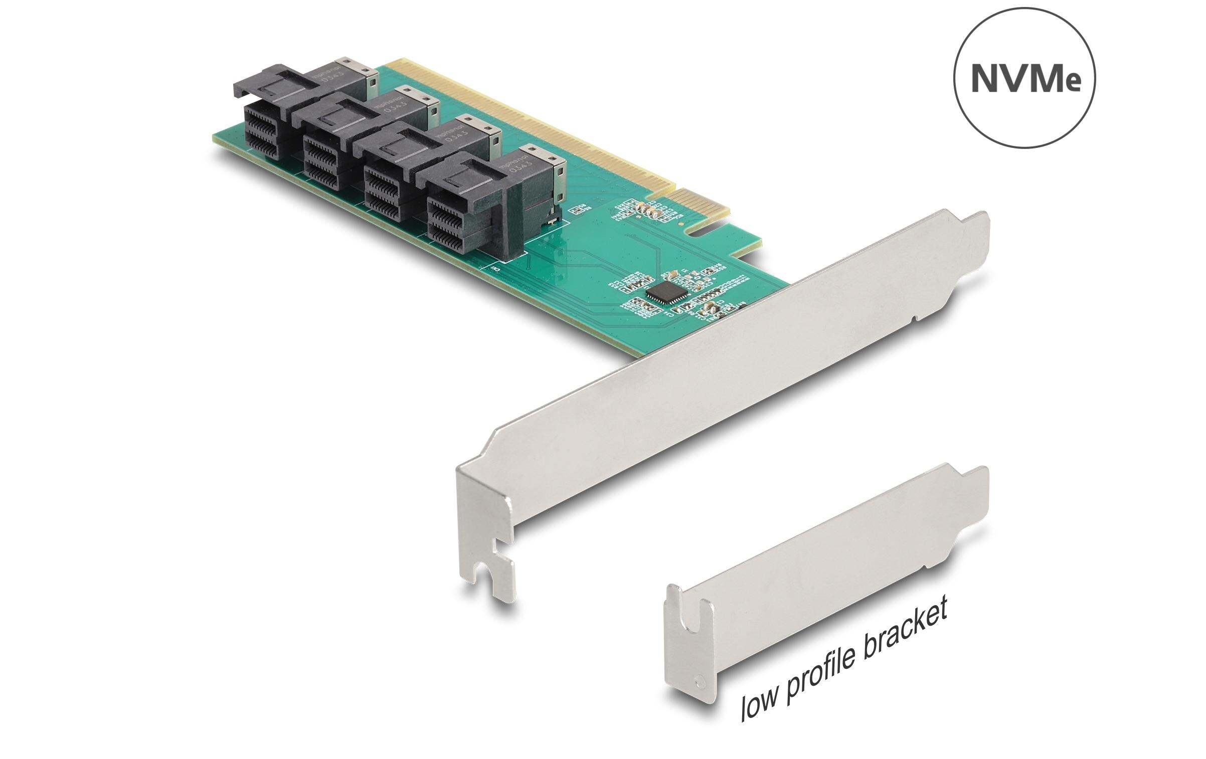 Delock PCI Express x16 zu 4 x intern SFF-8643 NVMe Delock PCI Express x16 zu 4 x intern SFF-8643 NVMe