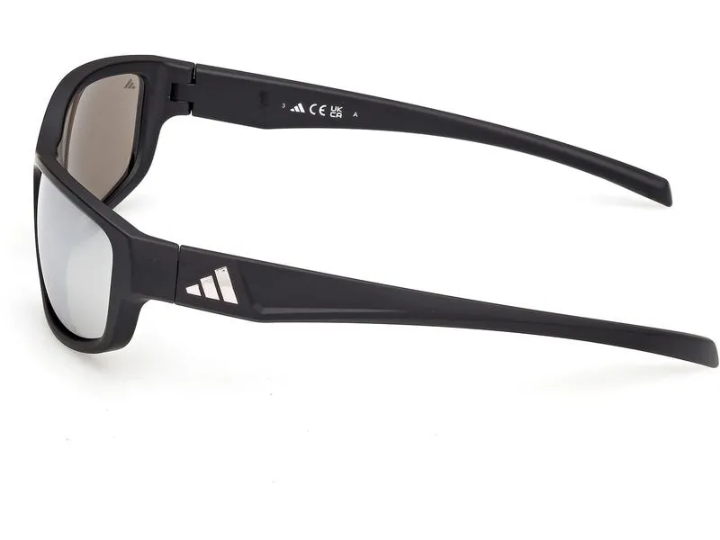 adidas ES0005 Sport Sonnenbrille Matte Black, Smoke Mirror
