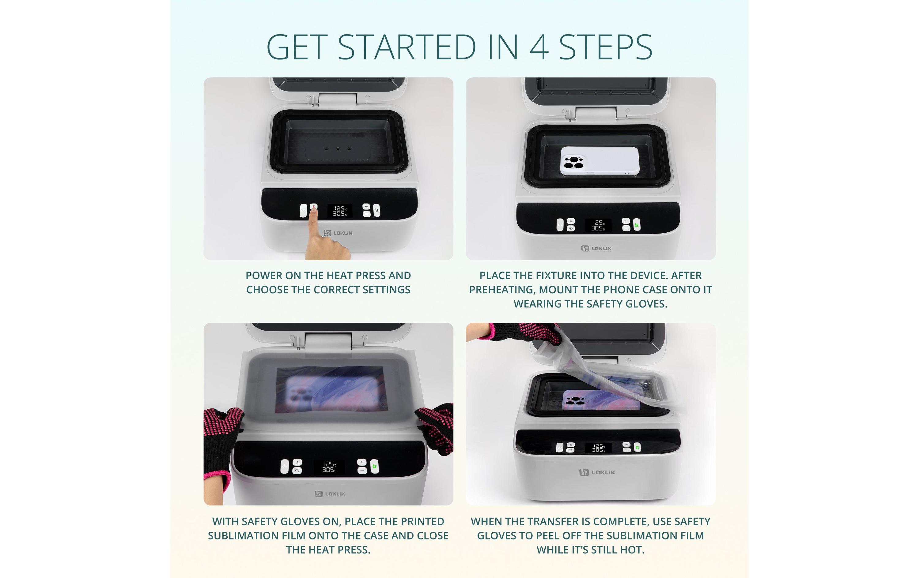 LOKLIK Transferpresse für Handys Weiss