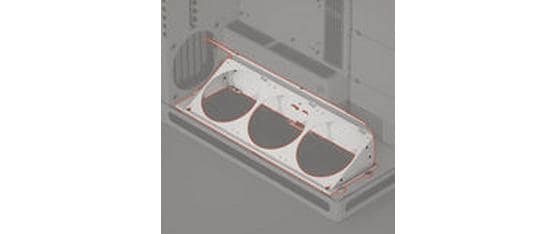 HAVN HS 420 Angled Bottom Fan Bracket Weiss HAVN HS 420 Angled Bottom Fan Bracket Weiss