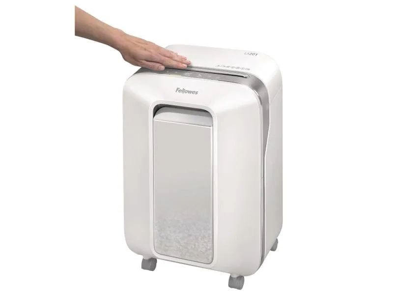 Fellowes Aktenvernichter LX201 P-5, 12 Seiten, Weiss