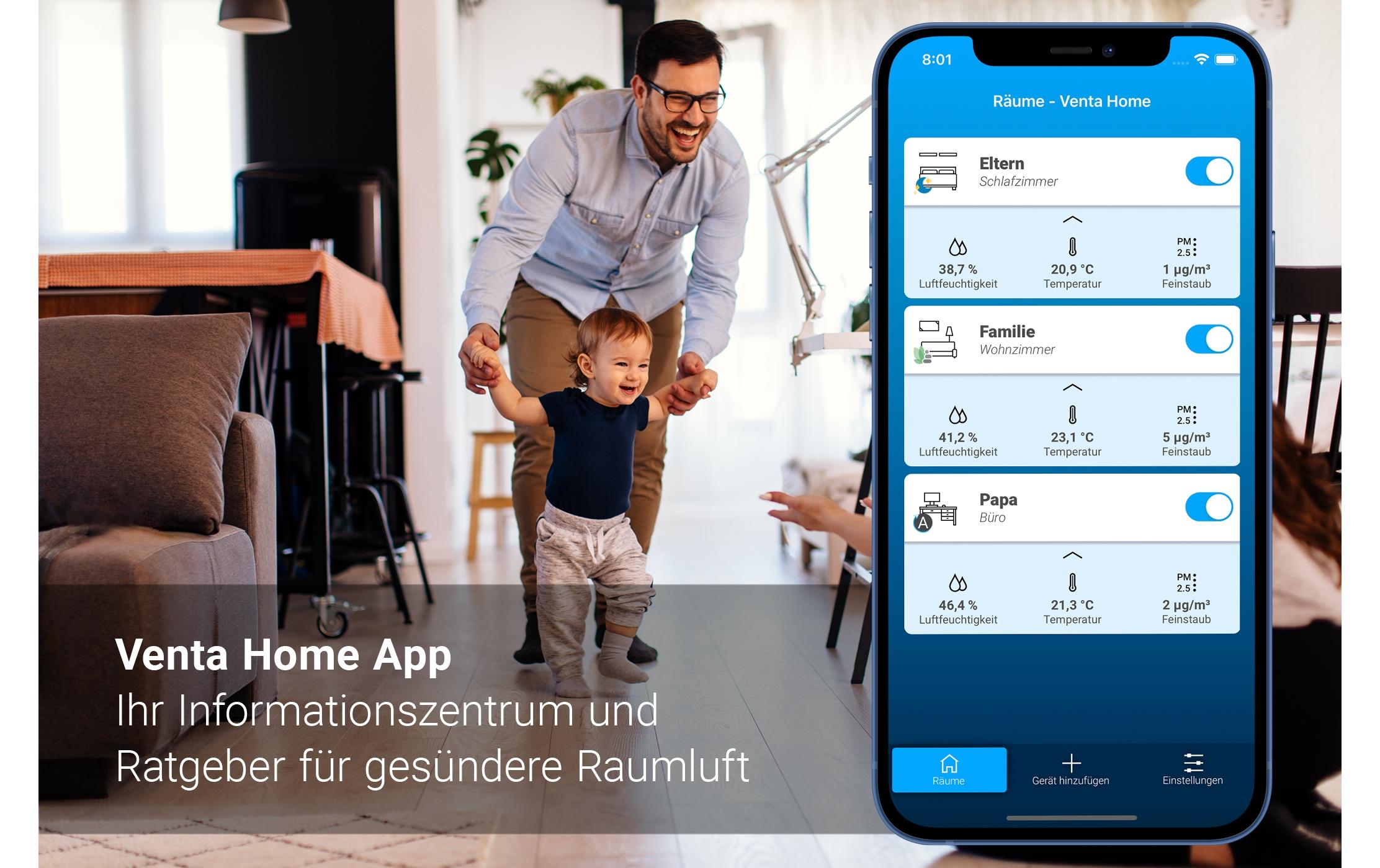 Venta Luftwäscher Luftbefeuchter AW902 Professional Grau, 120 m² Venta Luftwäscher Luftbefeuchter AW902 Professional Grau, 120 m²