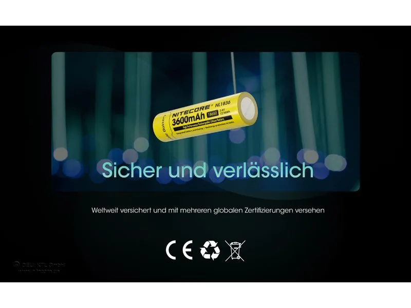 Nitecore Akku Typ 18650 NL1836 3600 mAh Nitecore Akku Typ 18650 NL1836 3600 mAh